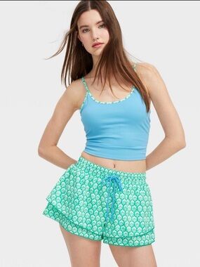 Roller Rabbit x Target Women's Stamped Floral Drawstring Shorts -Green -XS or M